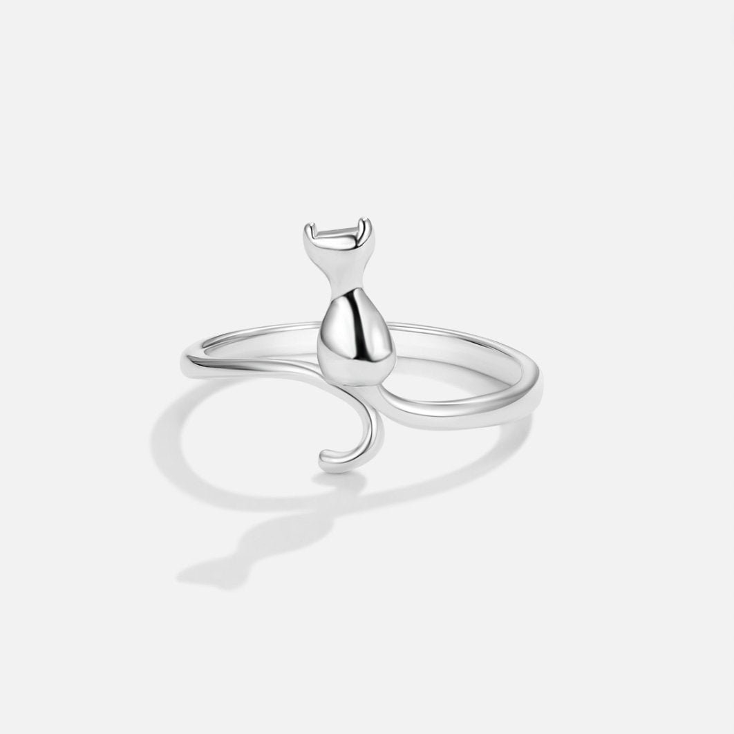 Silver Ring Midnight Cat