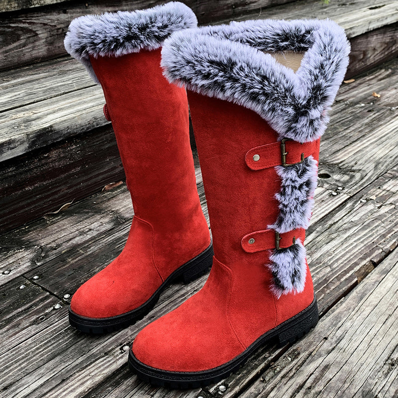 Women’s Plush Lined Mid Calf Snow Boots