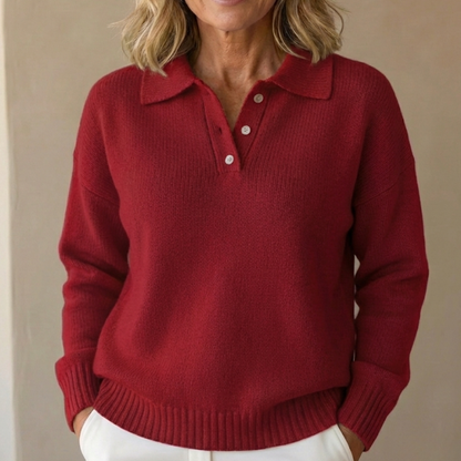 Selly | Soft Knit Sweater with Collar