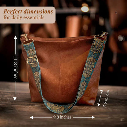 Clara™ | Vintage Leather Shoulder Bag