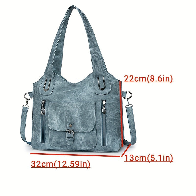 Pearl™ | Retro Leather Tote Bag