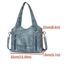 Pearl™ | Retro Leather Tote Bag