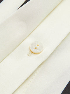 Satin Striped Button Cozy Blouse