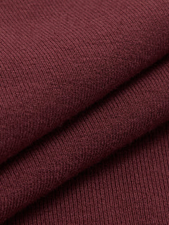 Cross-Over Collar Pleated Cinched T-Shirt