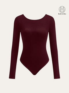 Bra-Free Long Sleeve Backless Bodysuit