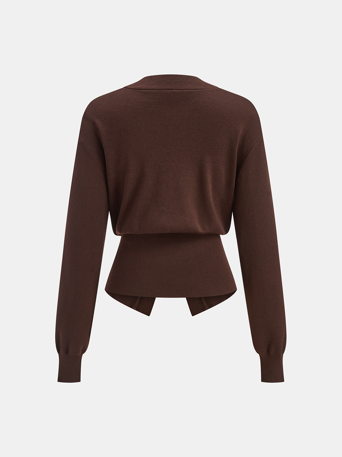 Metal Button V-Neck Knit Cardigan