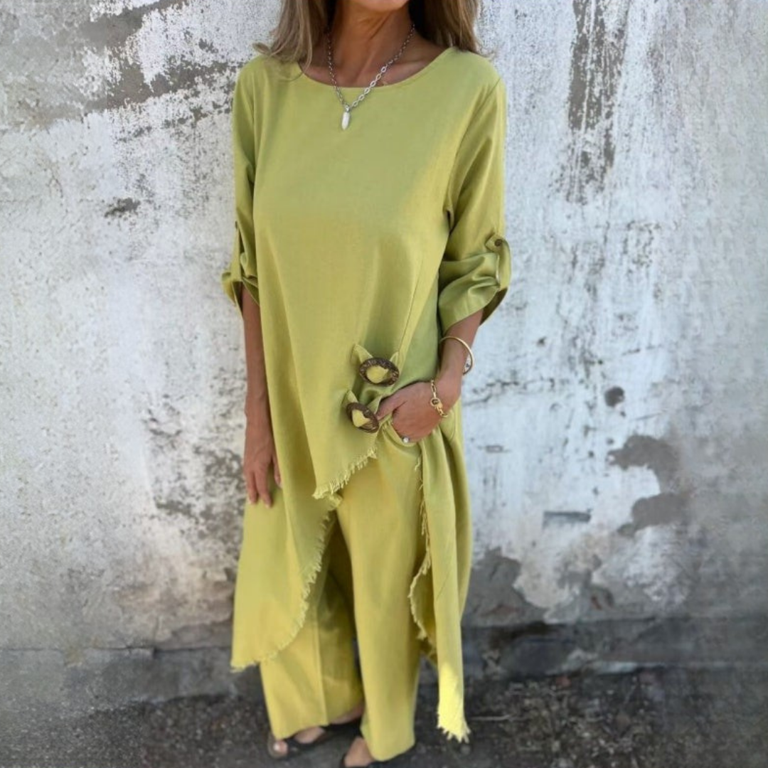 Cotton Linen Two Piece Set