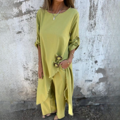Cotton Linen Two Piece Set