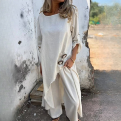 Cotton Linen Two Piece Set