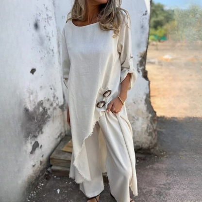 Cotton Linen Two Piece Set