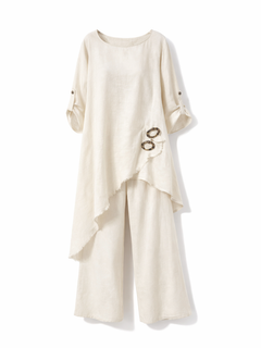 Cotton Linen Two Piece Set