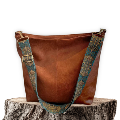 Clara™ | Vintage Leather Shoulder Bag