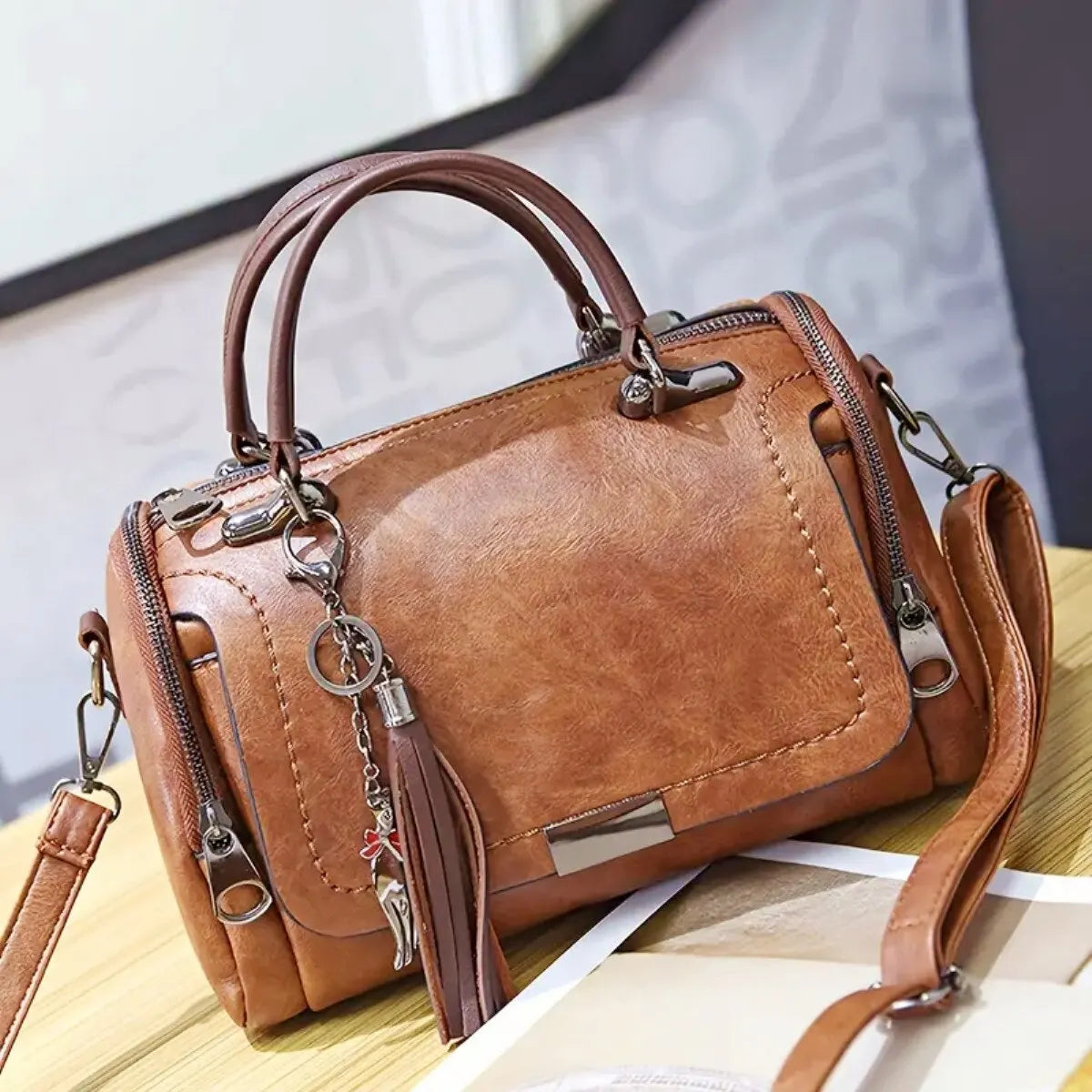 Julie™ | Textured Leather Bag