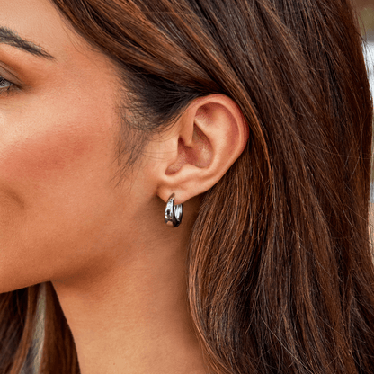 Audrey Silver Hoops