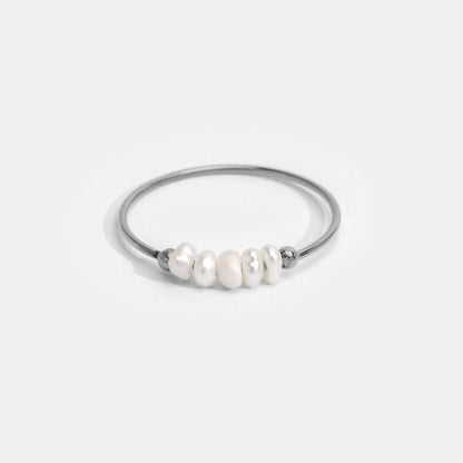 Classic Silver Ring with Freshwater Pearl