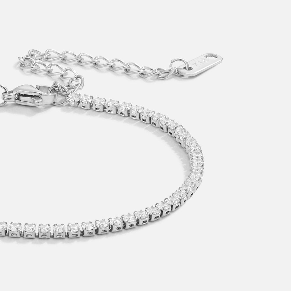 Cordelia Silver Tennis Style Bracelet