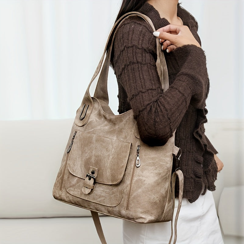 Pearl™ | Retro Leather Tote Bag