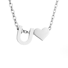 Silver 'Eternal Love' Necklace with Initial