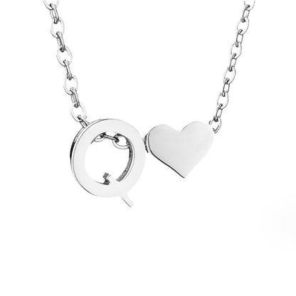 Silver 'Eternal Love' Necklace with Initial