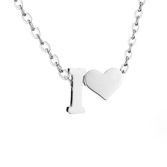 Silver 'Eternal Love' Necklace with Initial