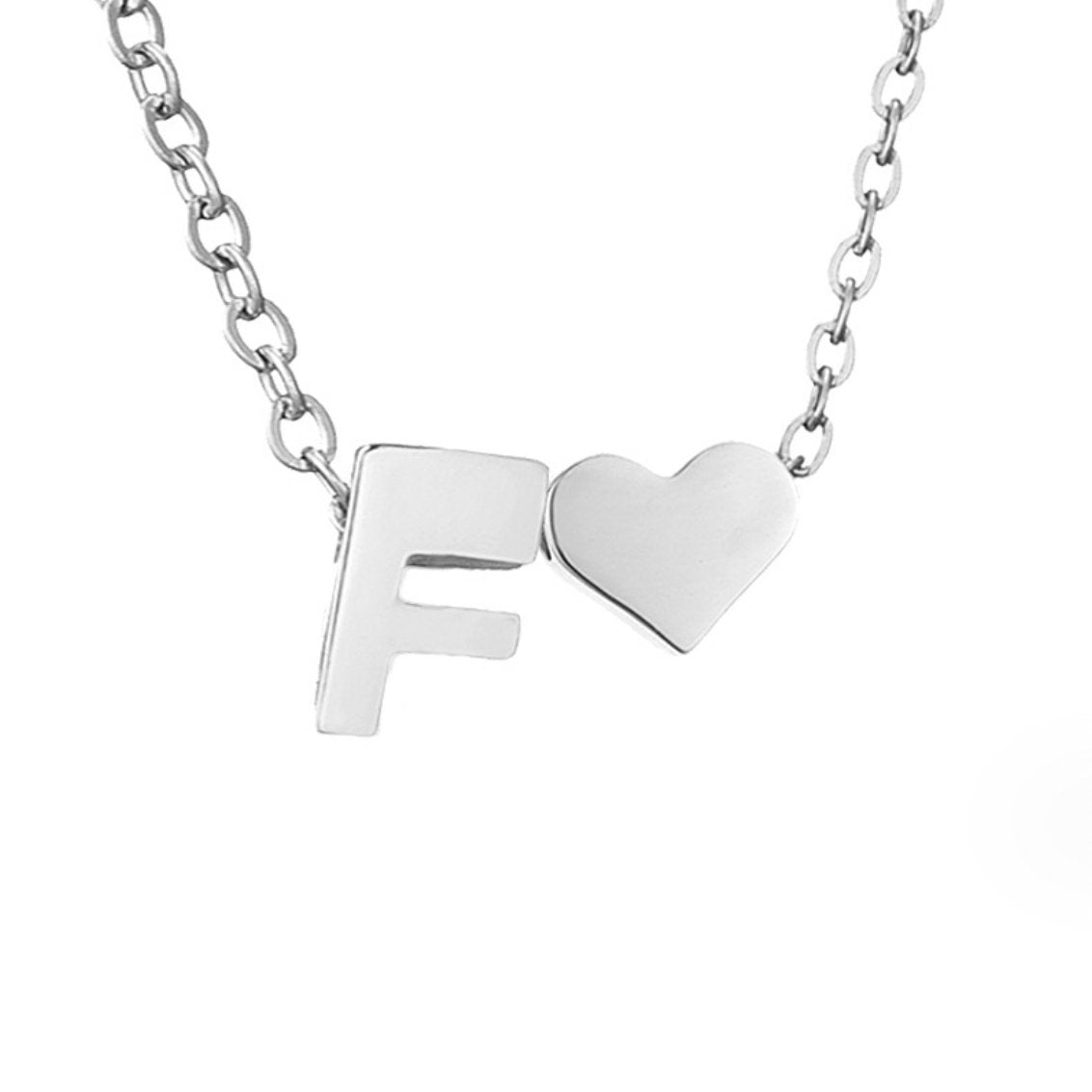 Silver 'Eternal Love' Necklace with Initial