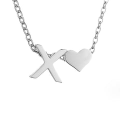 Silver 'Eternal Love' Necklace with Initial