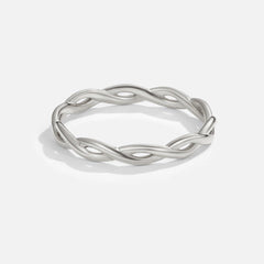 Twisted Infinity Ring in Silver