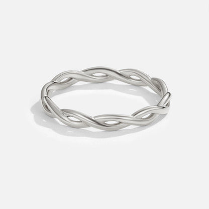 Twisted Infinity Ring in Silver
