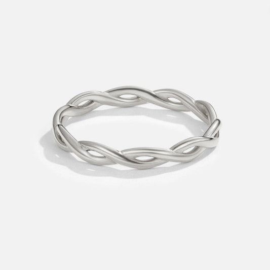 Twisted Infinity Ring in Silver