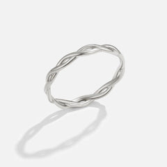 Twisted Infinity Ring in Silver