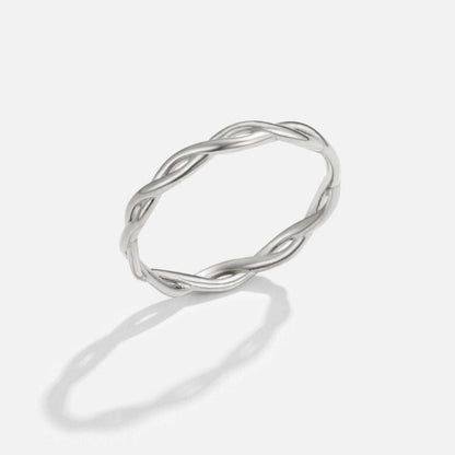 Twisted Infinity Ring in Silver