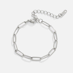 Silver Paperclip Bracelet