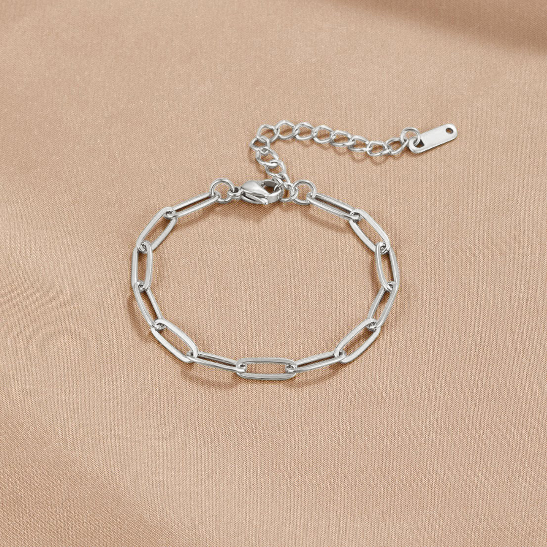 Silver Paperclip Bracelet