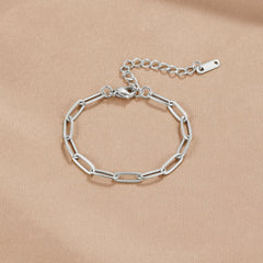 Silver Paperclip Bracelet