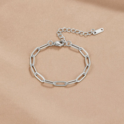 Silver Paperclip Bracelet