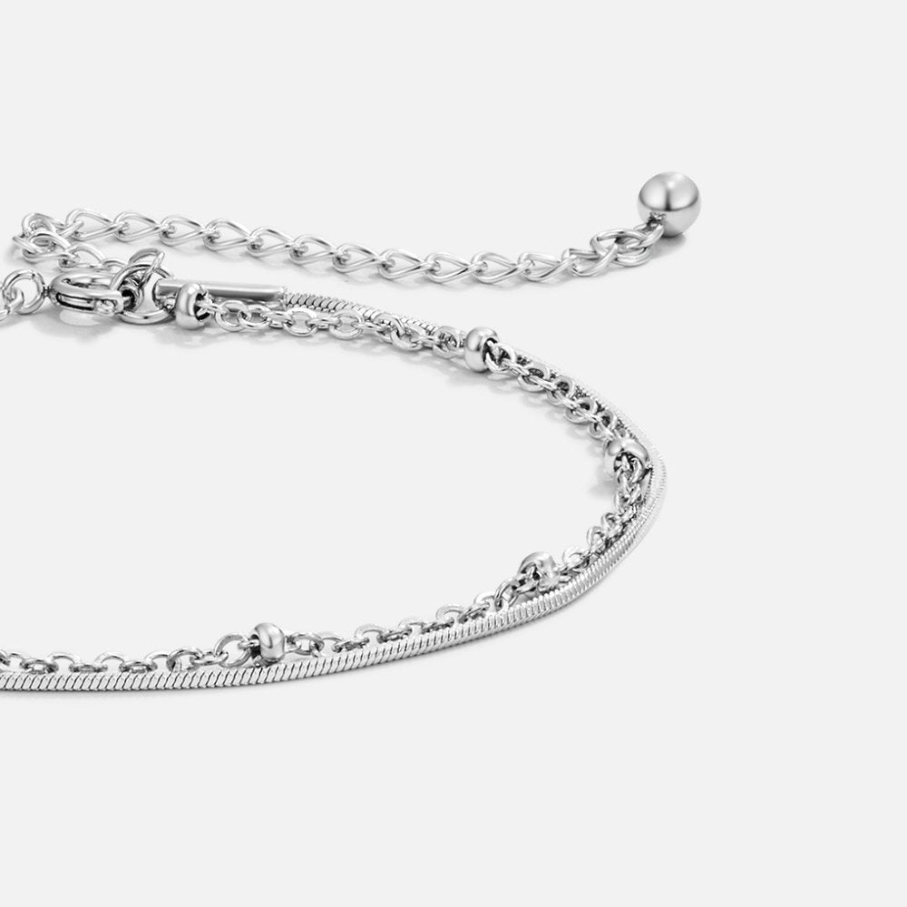 Pia Silver Stacked Bracelet