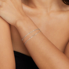 Pia Silver Stacked Bracelet