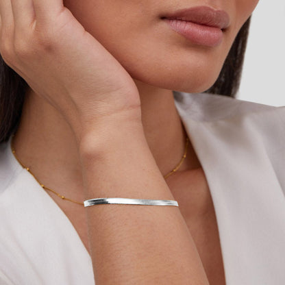 Sarya Silver Snake Chain Bracelet