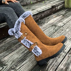 Women’s Plush Lined Mid Calf Snow Boots