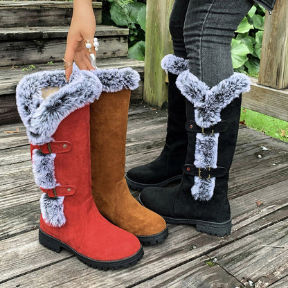 Women’s Plush Lined Mid Calf Snow Boots