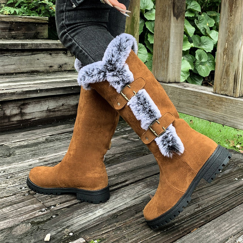Women’s Plush Lined Mid Calf Snow Boots