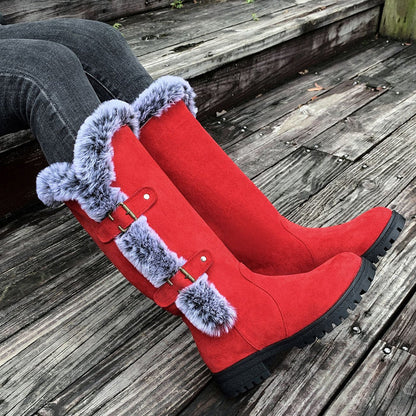 Women’s Plush Lined Mid Calf Snow Boots