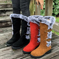 Women’s Plush Lined Mid Calf Snow Boots