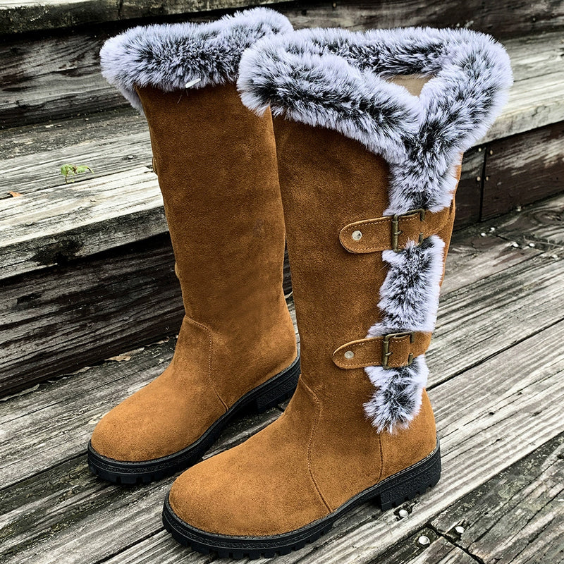 Women’s Plush Lined Mid Calf Snow Boots