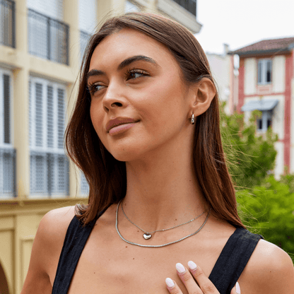Valentina Silver Hoop Earrings