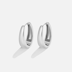 Valentina Silver Hoop Earrings